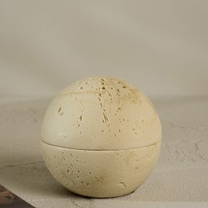 Moon Resin Mubkhar Beige 10.8X10.8X10.3 cm