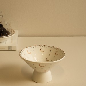 Gamrah New Bone Date Plate Gold 12.5 cm