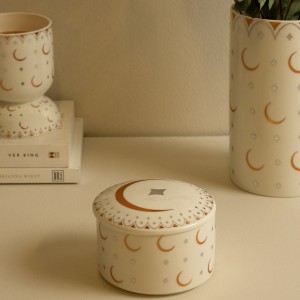 Gamrah New Bone Canister Gold 10 cm