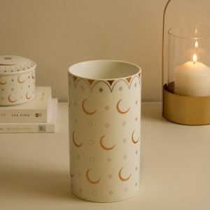 Gamrah New Bone Vase Gold/Silver 17.5 cm