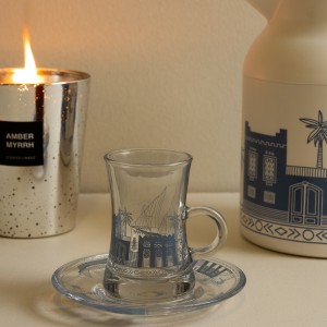 Bahri Glass Istikana Set 6Pcs Blue
