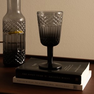Diamond Stem Glass Grey 310Cc