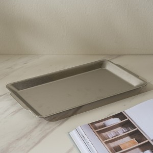 Phan Stainless Steel Metal Deco Tray Silver 22.5X14.5X1.3 cm 