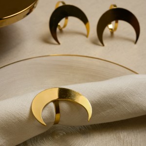 Gamrah Metal Napkin Rings Gold 10X10 cm