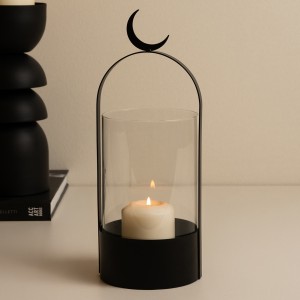 Gamrah Metal Lantern Black 12.5X30 cm