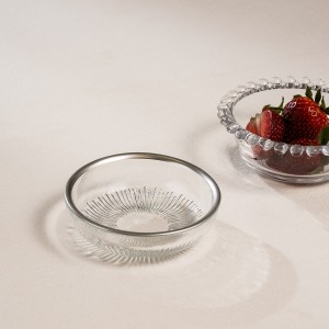 Ixxir Glass Dipping Bowl Silver D:10 X H:3 cm