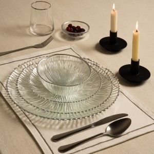 Astral Glass Dinner Bowl Silver D:15 X H:6.5 cm
