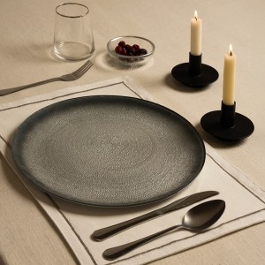 Athena Glass Charger Plate Grey D:33 X H:1.5 cm