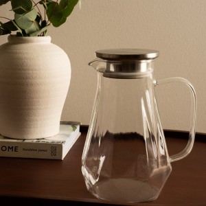 Gems Glass Pitcher Silver 14.2X8.2X19 cm
