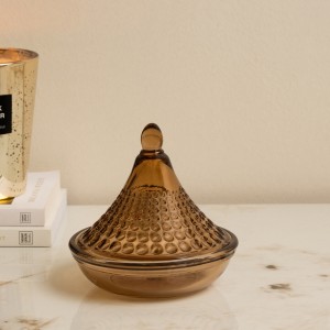 Perlen Glass Date Plate Beige 13X13X13 cm