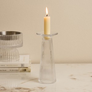 Pillar Glass Candle Holder Clear 7X7X16.5 cm