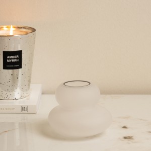 Blasen Glass Bud Vase White 10.5X8X8.5 cm