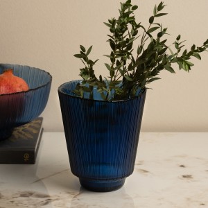 Penny Vase Blue D:13.5 X H:16 cm