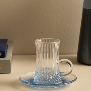 Edelstein Glass Istikana Set 6 pcs Light Blue