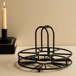 Bugel Metal Gahwa Holder Black D:20 X H:13.5 cm