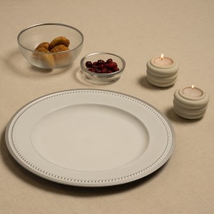 Rosen Charger Plate Silver D:33 cm