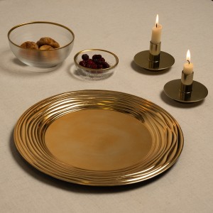 Spiral Charger Plate Gold D:33 cm