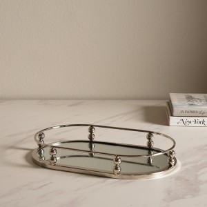 Jedda Metal Tray Silver 26X16.3X4.1 cm