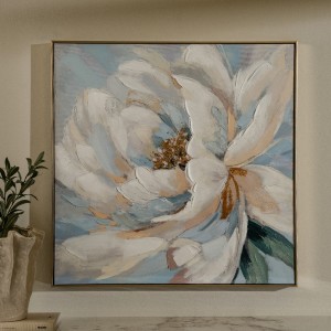 Bloom Framed Art Blue 80X80 cm