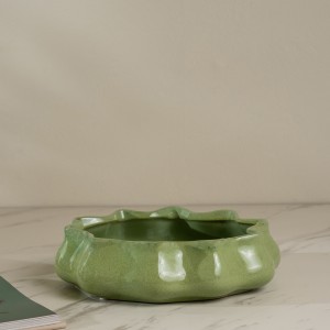 Crown Deco Bowl Light Green 24.8X24X5.2C