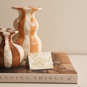 Thahab Greeting Card White/Gold 10X7 cm