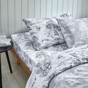 Sharq Printed Fitted Sheet Linen 150X200 cm 