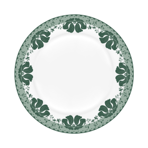 Bloom Glass Sweet Plate Set 6 Pcs Green