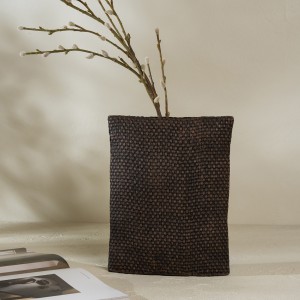Feita Poly Vase Black 24.5X7.5X30.5 cm