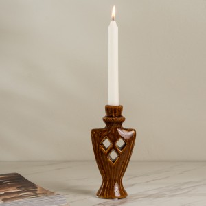 Hutton Candle Holder Brown 9X5.8X18 cm
