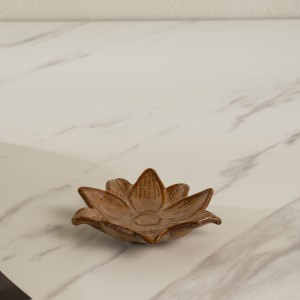Ayla Deco Plate Brown 10.2X9.5X2.7 cm