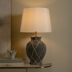 Chain Ceramic Table Lamp Grey 67 cm