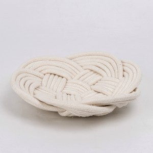 Florie Cotton Rope Plate White 22X22X10 cm
