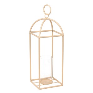 Beetle Metal Lantern White 20X20X53 cm