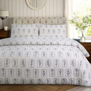 Ridley Embroidered Duvet Cover Set 3Pcs White 240X260 cm