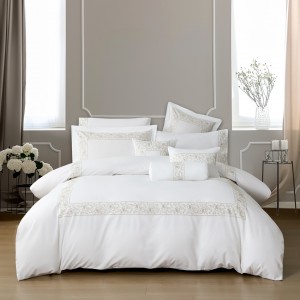 Marygold Embroidered Comforter Set 8Pcs Gold 260X270 cm