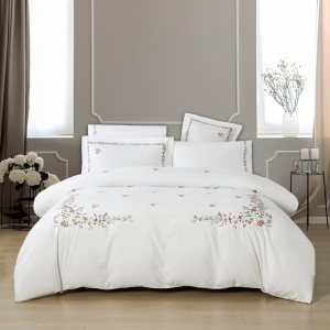 Eleonor Embroidered Duvet Cover Set 5Pcs Beige 240X260 cm