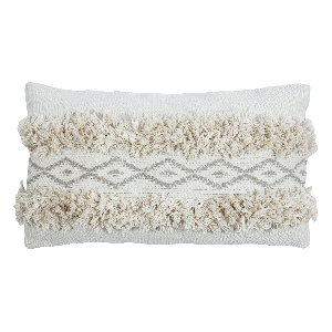 Morroc Yarn Dyed Cushion White 35X60 Cm