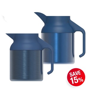 Nova Metallic Blue Tea and Coffee Server Bundle