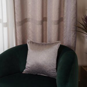 Leia Metallic Jacquard Cushion Grey 45x45 cm