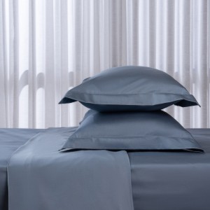 250 Thread Count Cotton Fitted Sheet & 2 Pillowcase Greyish Blue 180x200 cm