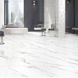 Arabiscato Polish Porcelain Floor Tiles White 80X160 cm
