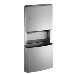 Asi Roval Recessed Paper Towel Dispenser & Removable Waste Bin
