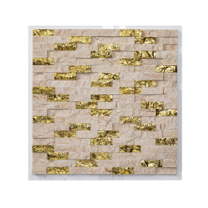 Stone Mosaic Matt Beige-Gold 30X30 cm