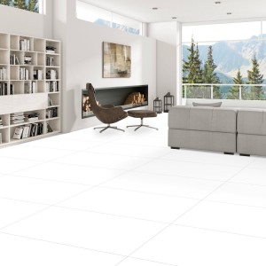 White Matt Porcelain Floor Tiles White 60X120 cm