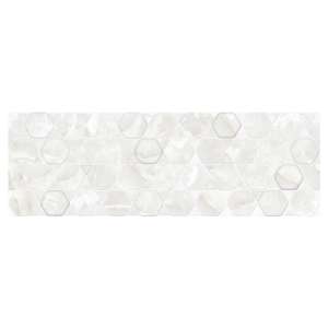 Onyx Ice Crystal Ceramic Decor Matt White 30X90 cm