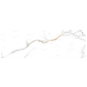 Statuario Ceramic Glossy Decor White 30X90 cm