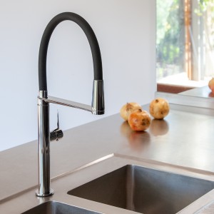 Chrome Sink Mixer with Flexible Spout
