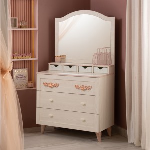 New Ariena Kids Chest of 3 Drawers with Mirror