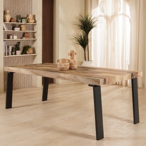 Paloma 6 Seater Dining Table Brown