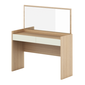 Franco Dresser with Mirror Light Oak/White